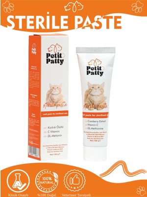 Petit Patty Sterile Paste 100 g Kısırlaştırılmış Kedilere Bağışıklılık Destekleyici Lezzetli Malt