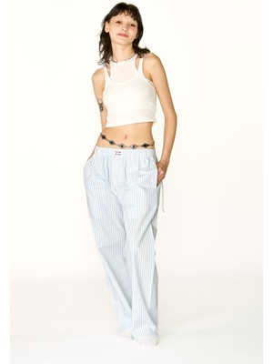 Cats Seek Revenge Açık Mavi Çizgili Pantolon