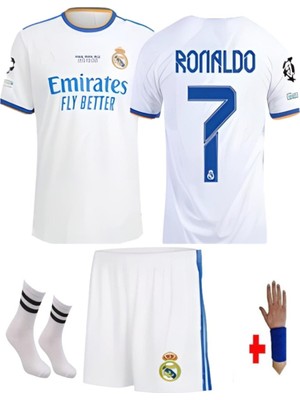 2022 Şampiyonlar Ligi Ronaldo Real Madrid Çocuk Takımı Çorap+Bileklik
