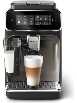 Philips 3300 Serisi LatteGo Tam Otomatik Espresso Makinesi, AquaClean Filtre, 6 İçecek, SilentBrew, EP3347/90