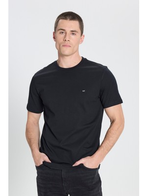 Wrangler W7NM203877001 Siyah Erkek Bisiklet Yaka T-Shirt
