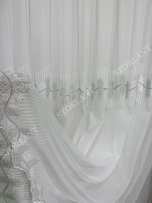 Lina Gri Premium Bambu Gold Tül Perde | Ağır Gramajlı, 1/3 Sık Pileli, Ütü Gerektirmez