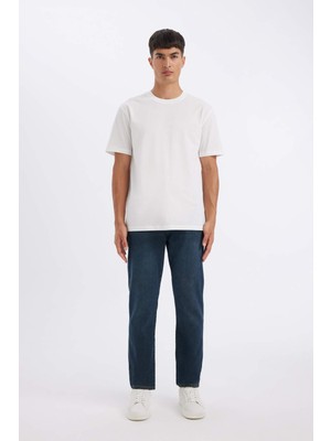 DeFacto Straight Fit Normal Kalıp Normal Bel Boru Paça Jean Pantolon B5786AX24SP