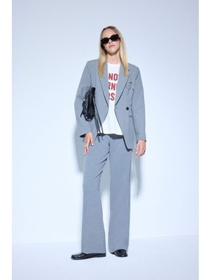 DeFacto Straight Fit Fleto Cepli Normal Bel Standart Boy Pantolon F6214AX25AU