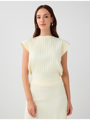 Jimmy Key Taş Sıfır Yaka Çizgili Triko Süveter