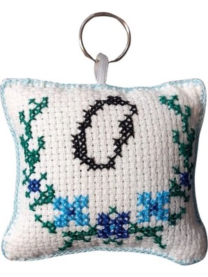 Uretti - Sibel 2453 9245 El Yapımı O Harfi Kanaviçe Anahtarlık