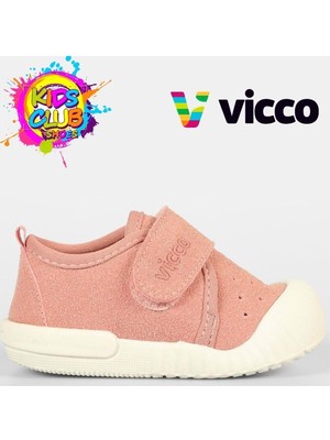 Vicco Anka II İlk Adım Bebek Ortopedik Spor Ayakkabı Pudra Renk Şık Tasarım ile
