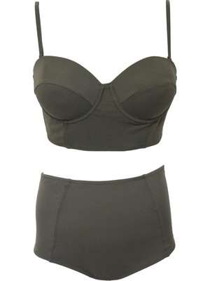 Bonesta Yüksek Bel Yeşil Kadın Bikini