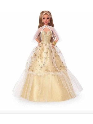 Barbie 2023 Mutlu Yıllar Bebeği - Kumral Renkli 1 Parça Model Bebek Yıldız Temalı