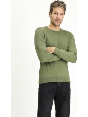 Bisiklet Yaka Slim Fit Triko Kazak