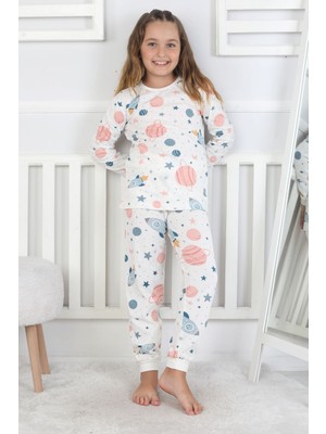 Gezegen Temalı Unisex Çocuk Pijama Takımı ( Kız - Erkek )