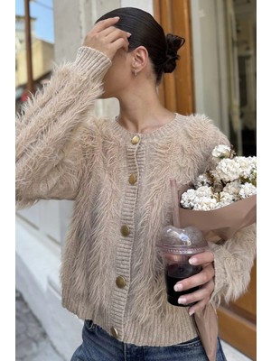 Sakallı Kadın Triko Hırka P-00017979