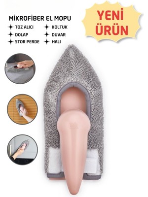 Evle Mikrofiber Bezli Temizlik El Mopu