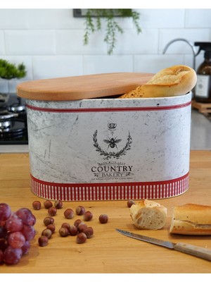 Evle ER003-4O Country Bakery Desenli Ekmeklik 11 Lt