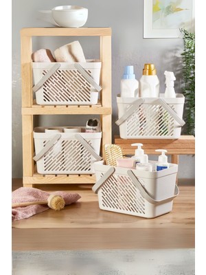 Çift Kulplu Çok Amaçlı Sepet, Dolap Içi Düzenleyici Sepet