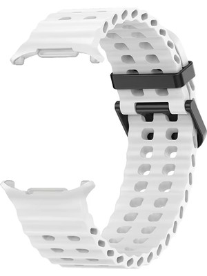 Microsonic Samsung Galaxy Watch Ultra 2025 Kordon Flexi Sport Beyaz