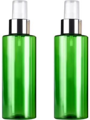 2li Set Yeşil Boş Sprey Başlık Pet Şişe Kolonya Vücut Spreyi Dezenfektan Parfüm 2X250ML Gold Başlık