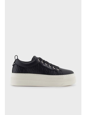 Armani Exchange Kabartmalı Logolu Platform Taban Sneaker Ayakkabı Bayan Ayakkabı XW001630 AF17351 UC001