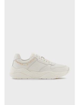 Armani Exchange Logolu Hakiki Deri Kalın Taban Sneaker Ayakkabı Bayan Ayakkabı XW001617 AF17443 M0107