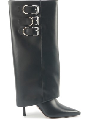 Nine West Justyou 5pr Siyah Kadın Topuklu Çizme