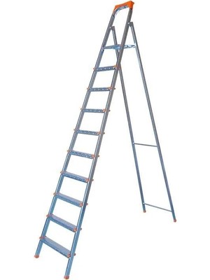 9+1 Basamaklı Galvanizli Profil Merdiven - Ev - Bahçe - Iş Yeri Için Dayanıklı