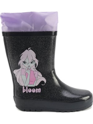 Winx PINBA.P5PR Siyah Kız Çocuk Yağmur Çizmesi