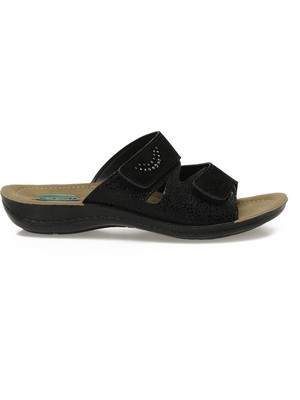 Polaris 609002.Z5PR Siyah Kadın Ev Terliği