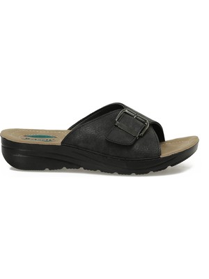 Polaris 609003.Z5PR Siyah Kadın Ev Terliği