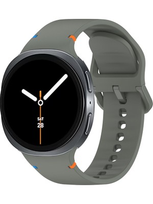 Samsung Galaxy Watch 8 44MM 40MM Ile Uyumlu Metal Tokalı Spor Silikon Kordon