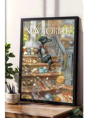 The New Yorker Çerçeveli Tablo April 30 2012 - Ana Juan The View From Here Buradan Manzara Tablosu