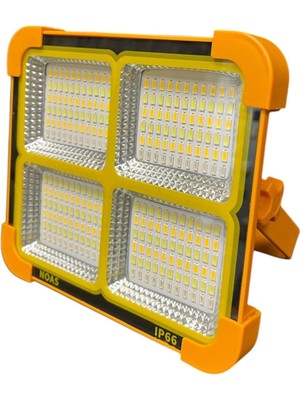 Portatif Solar LED Projektör 200W Güneş Enerjili Seyyar LED Işık IP66 Taşınabilir Kamp Bahçe Sokak Aydınlatması