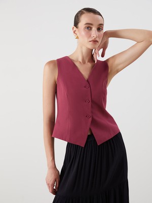 Lc Waikiki Yeni Sezon V Yaka Kadin Klasik Yelek - S5QM75Z8