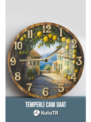 Evinize Akdeniz’in Sıcaklığını Getirecektasarım! 3D Görünümlü Temperli Cam Saat – 33 cm CSDW213