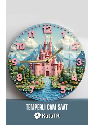 Evinize Masalsı Bir Dokunuş Katmak Ister Misiniz? 3D Görünümlü Temperli Cam Saat – 33 cm CSDW249
