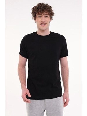 Kinetix MB Pam C 11SN220 5pr Siyah Erkek Kısa Kol T-Shirt