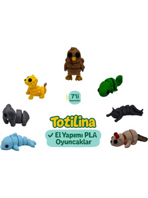 7'li Set (Hindi Bukalemun Kedi Su Samuru Yunus Fil Puma…)