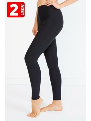 2'li Paket Termal Kışlık Kalın Uzun Alt Içlik Tayt Siyah Renk