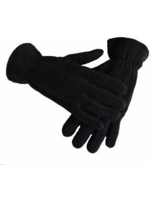 Unisex Siyah Termal Kışlık Kaliteli Polar Eldiven L-M