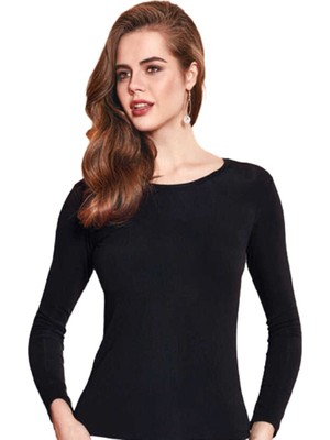 Kadın Siyah Uzun Kollu Termal Üst Içlik 2'li