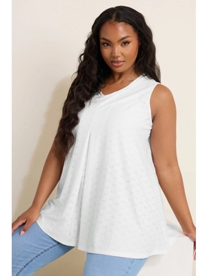 Büyük Beden Sıfır Kol V Yaka Eteği Bollaşan Bluz 304096