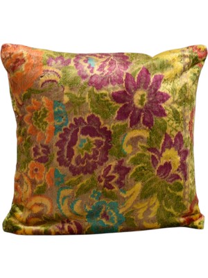 Yeni Kadife Dokuma Dekoratif Kilim Kırlent Yastık Kılıfı 6006