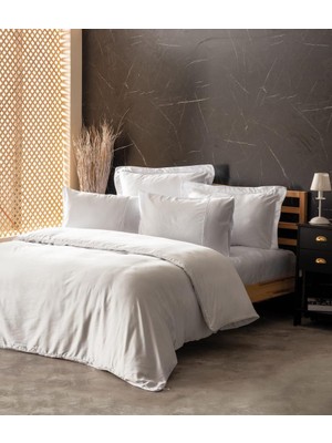 Silky Ipek Çift Kişilik Nev Takımı Beyaz