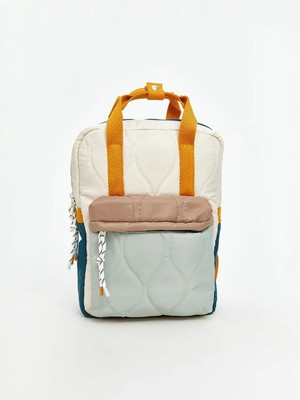 Renk Bloklu Erkek Çocuk Sırt Çantası  (W5)