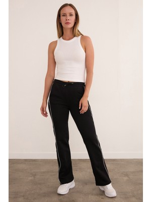 3 Iplik Yanları Şeritli Bağlamalı Eşofman Altı