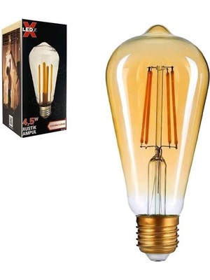 Ledx St-64 Kırılmaz Gövde 4,5 Watt Düz Rustik Ampul