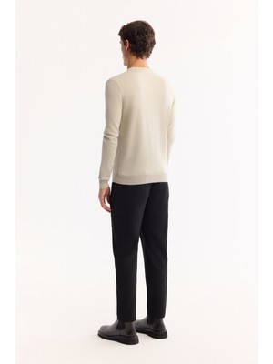 Avva Erkek Taş Bisiklet Yaka Soft Touch Dokulu Triko Regular Fit Kazak A52Y5063