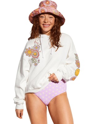 Billabong Hidden Smiles Kadın Beyaz Sweatshirt