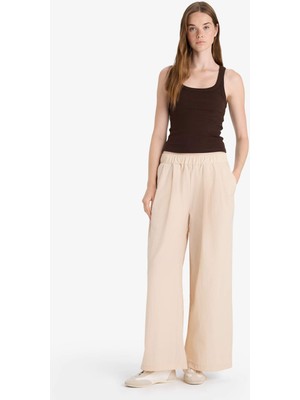 DeFacto Wide Leg Çift Cepli Normal Bel Standart Boy Pantolon F9223AX25SM