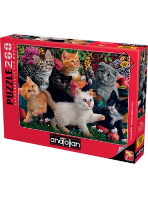 Anatolian 260 Parça Oyuncu Kediler xl Puzzle - 8-12 Yaş Aralığına Uygun Eğlenceli Tasarım