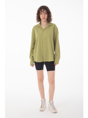 R-6059 Gizli Pat Detaylı Uzun Kol Gömlek